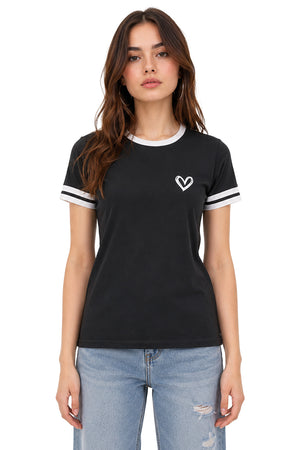 Playera Corazón blanco