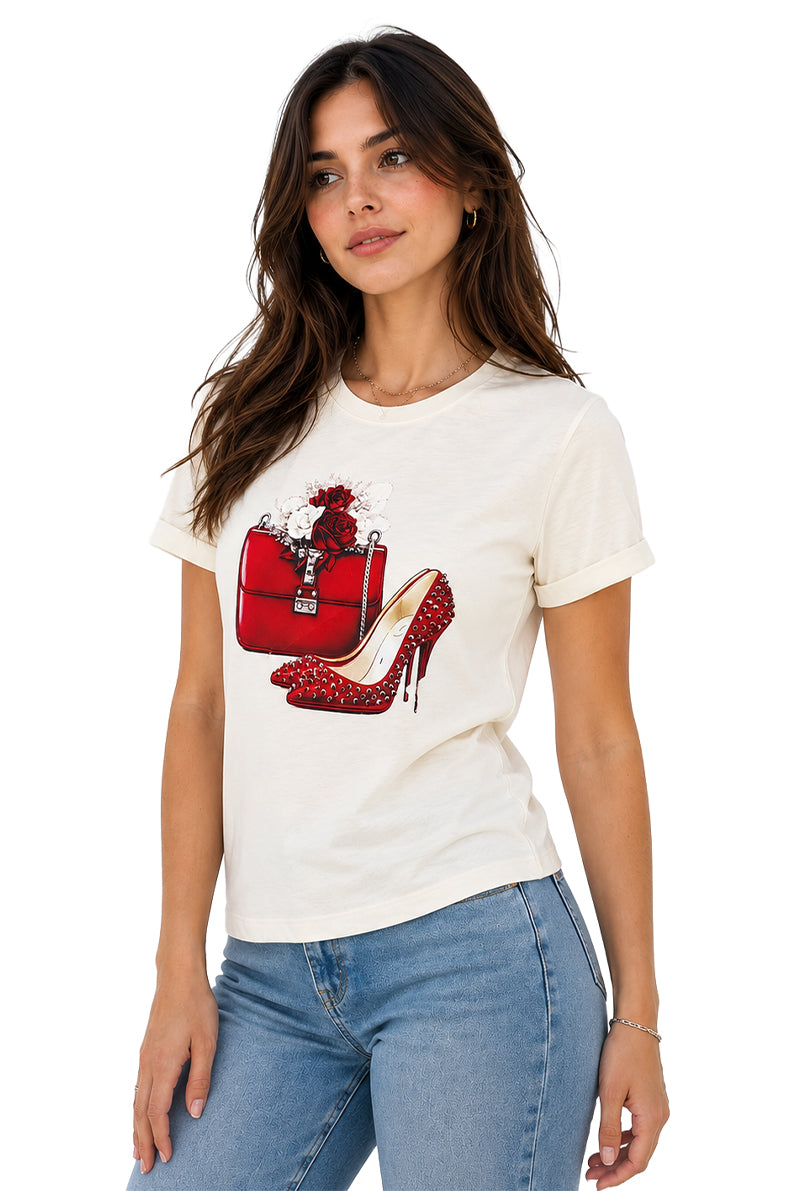 Playera Tacones rojos