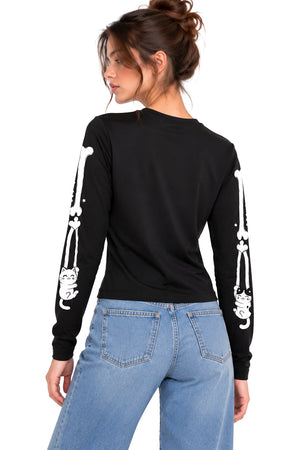 Playera Gatos Hueso