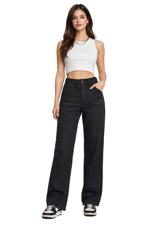 Pantalón Mezclilla Bolsas parches diagonal