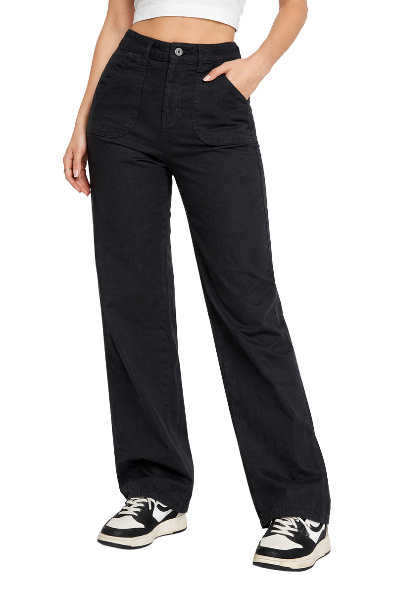 Pantalón Mezclilla Bolsas parches diagonal