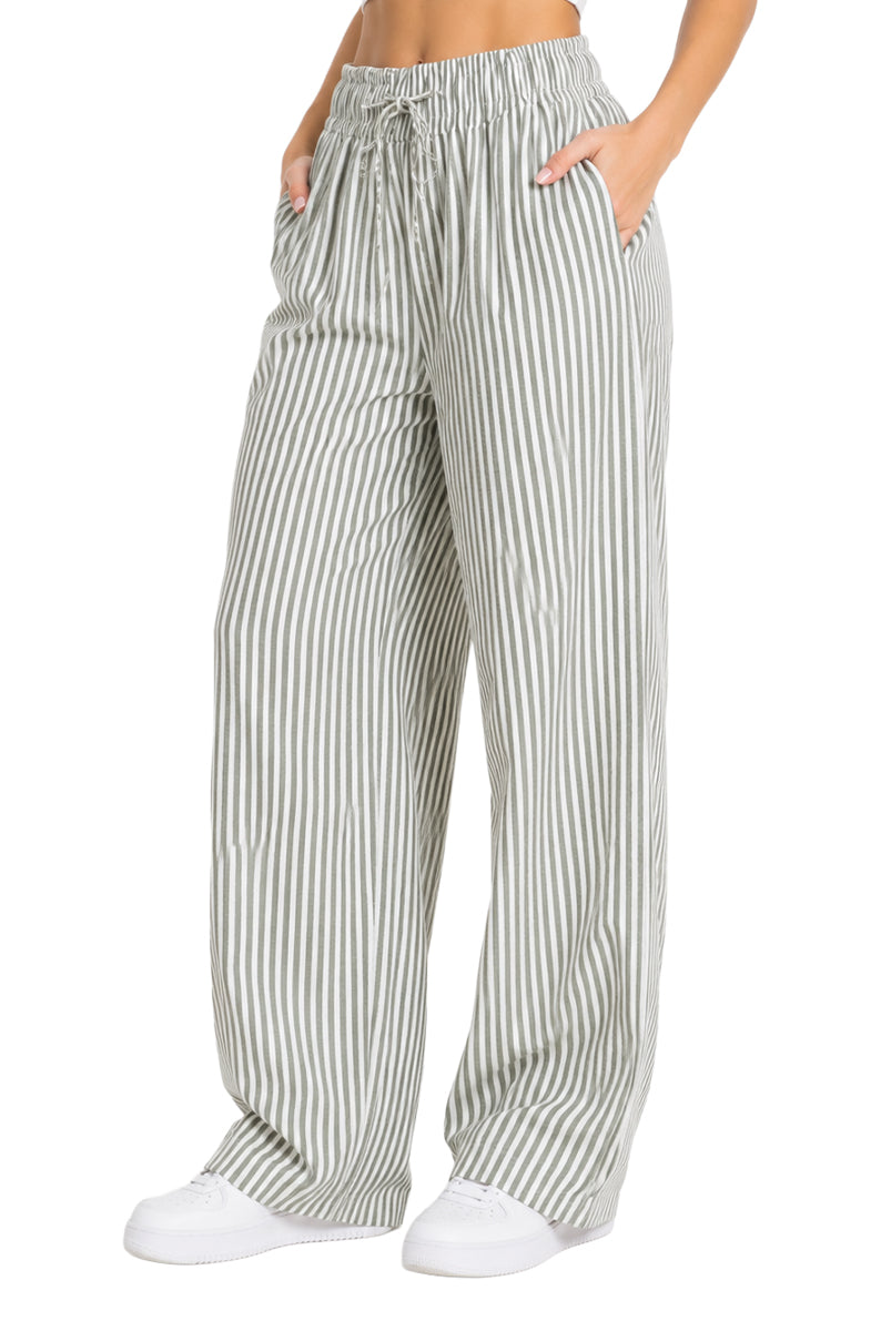 Pantalon Rayas Sage