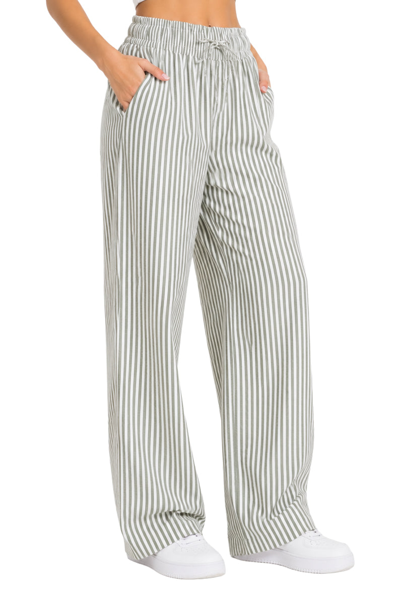 Pantalon Rayas Sage