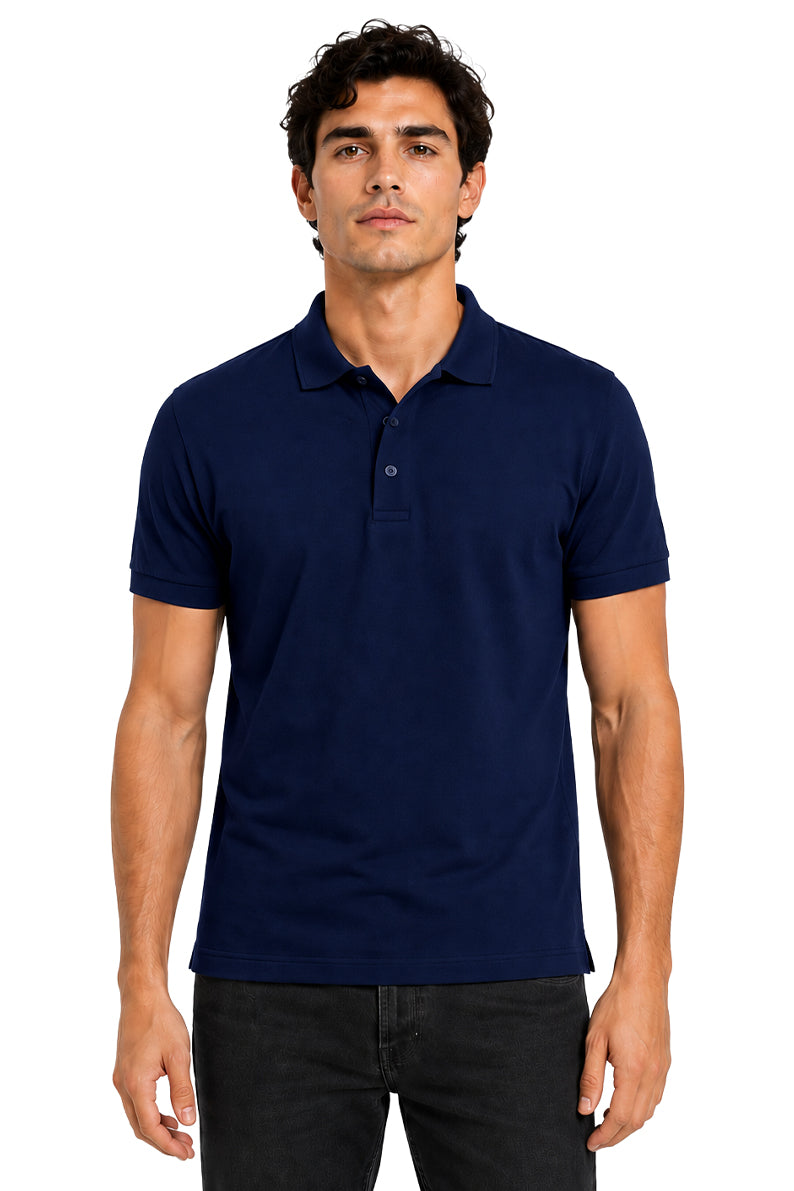 Playera Polo Basica Marino