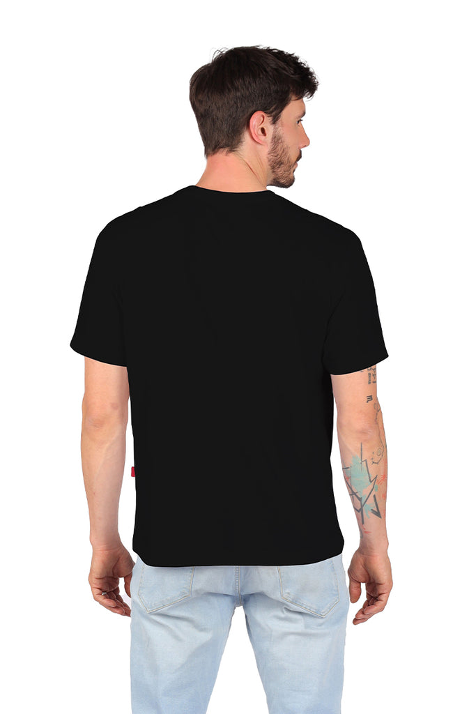 Playera BASICA CUELLO REDONDO NEGRO (8648055849183)