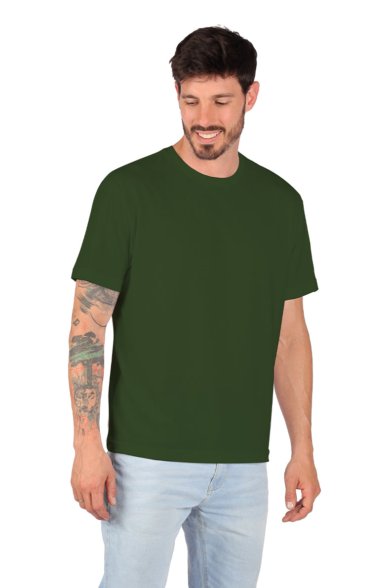 Playera caballero basica cuello redondo Olivo (8821042741471)