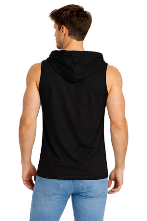 Tank Top Básica Con Capucha Negro