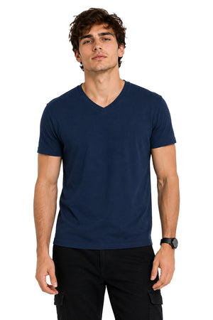 Playera basica Cuello V Midnight