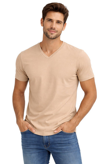 Playera Caballero MC / Basica Cuello "V" Incense