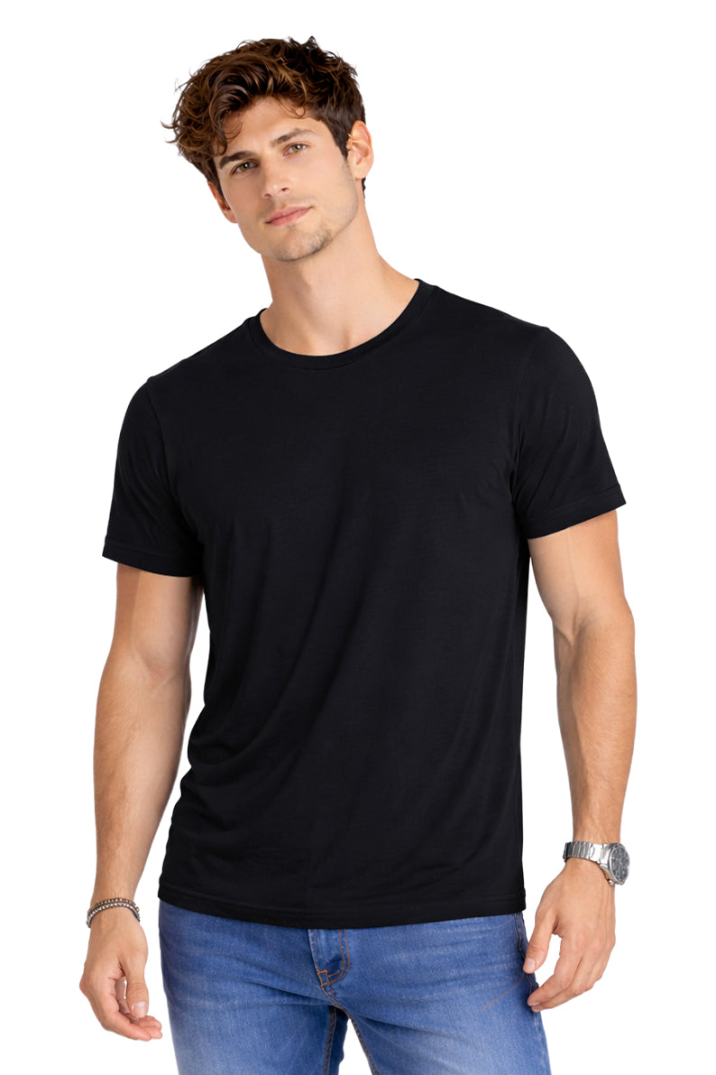 Playera Para Hombre Cuello Redondo Negro