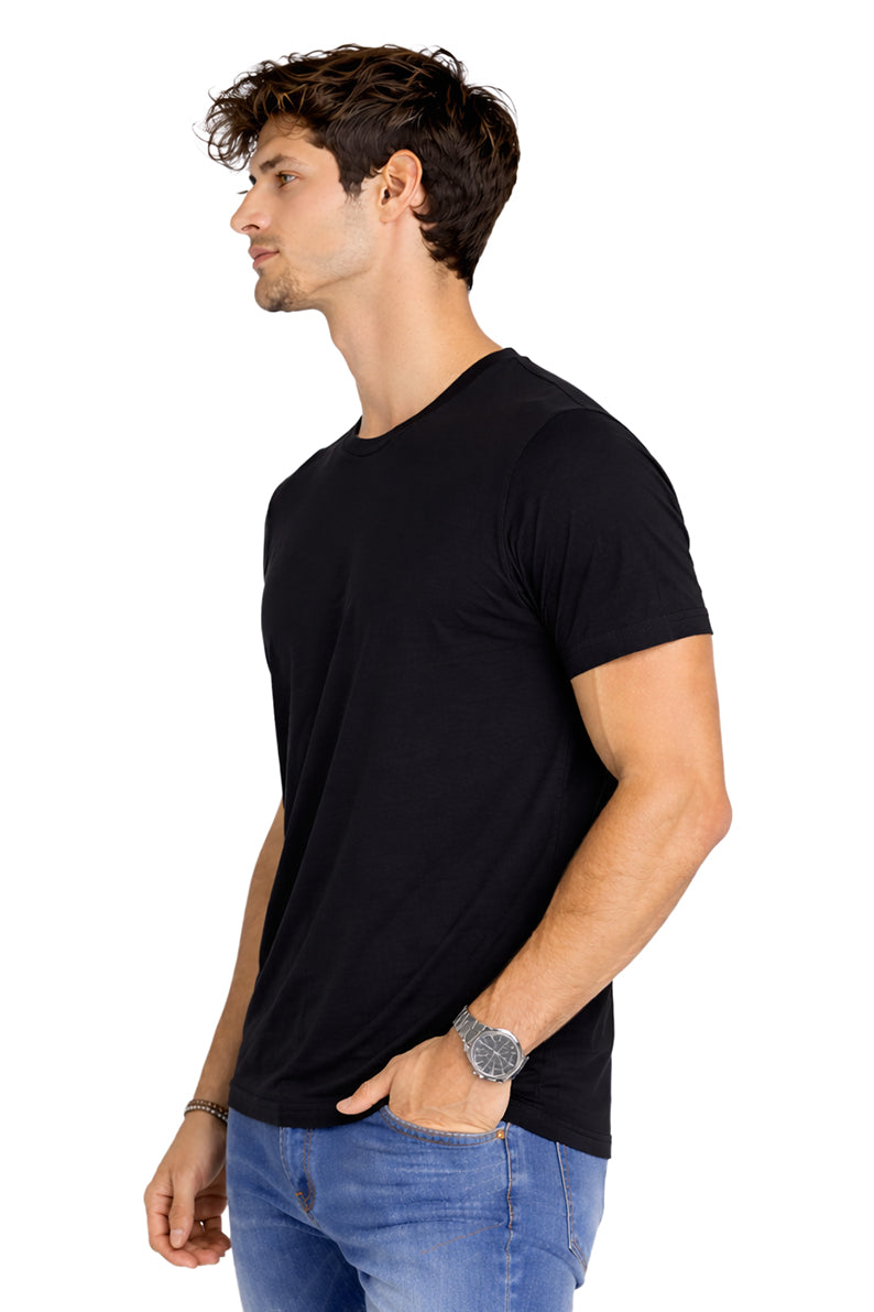 Playera Para Hombre Cuello Redondo Negro