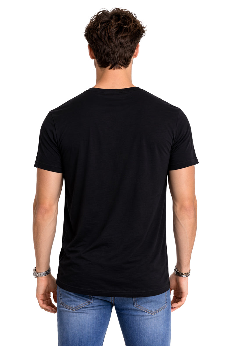 Playera Para Hombre Cuello Redondo Negro