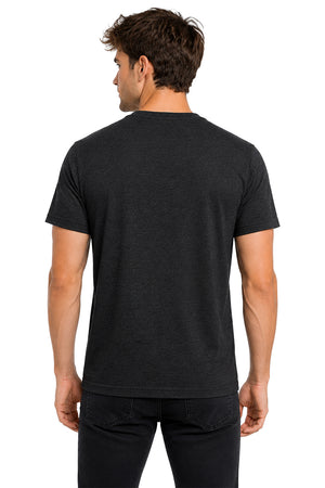 Playera Básica Cuello Redondo Jaspe-negro