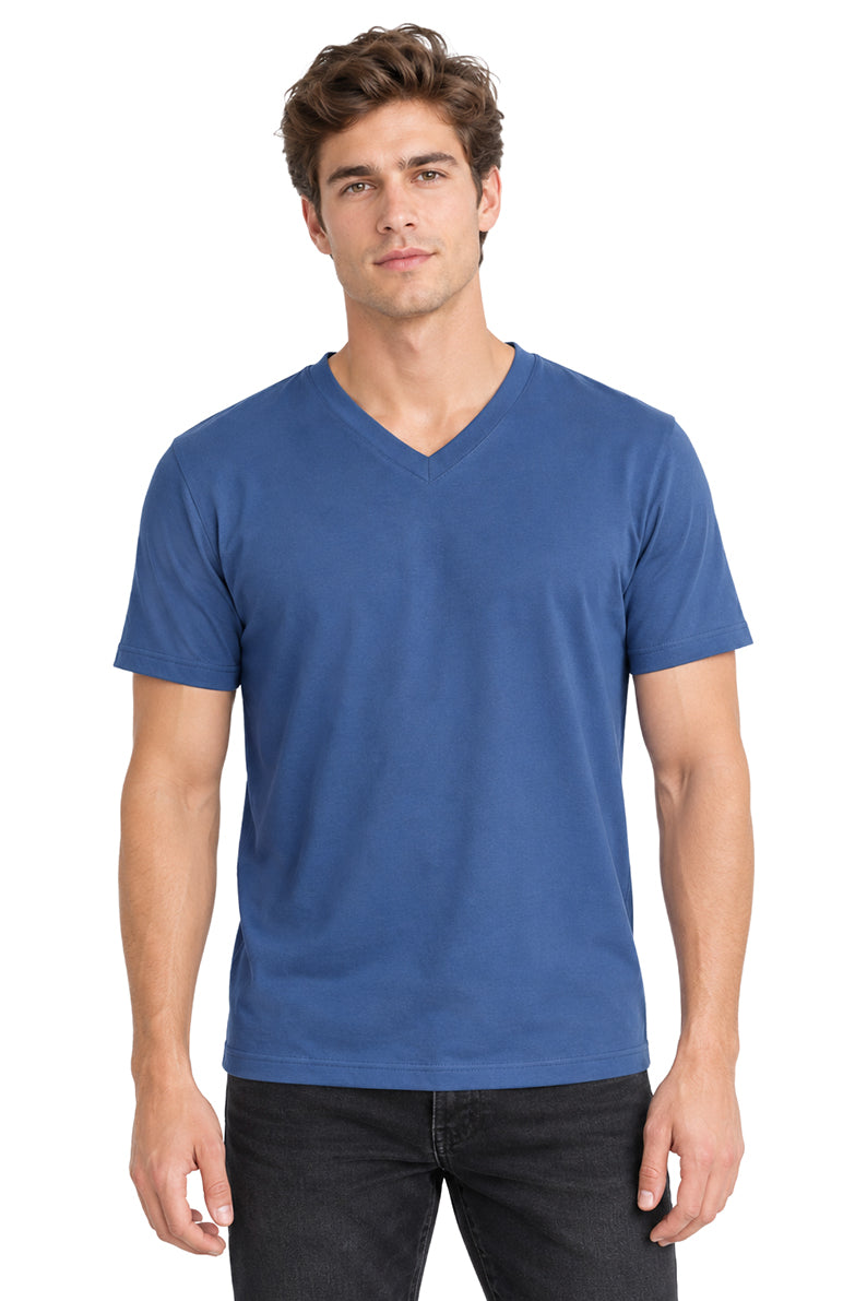 Playera básica cuello V Acero
