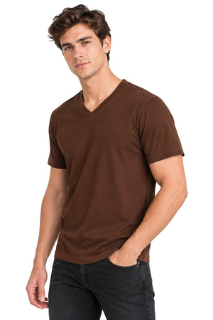Playera básica cuello V Coffee