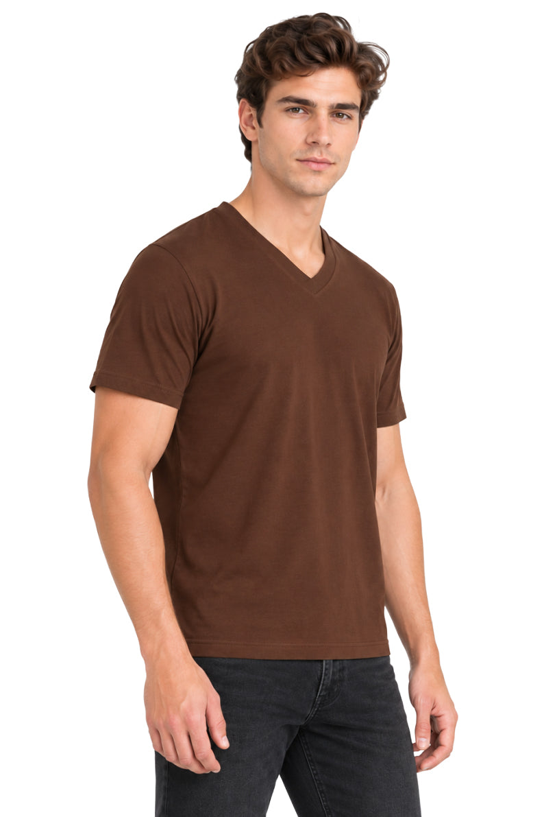 Playera básica cuello V Coffee
