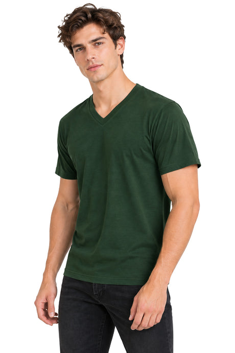 Playera básica cuello V Green