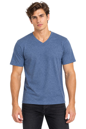 Playera básica cuello V Azul