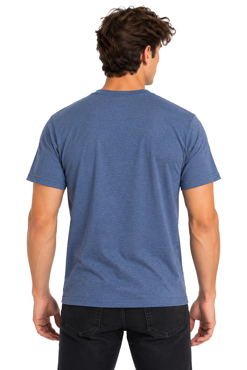 Playera básica cuello V Azul