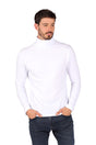 Playera Caballero ML / Básico Cuello Ruso  BLANCO (8814064402655)