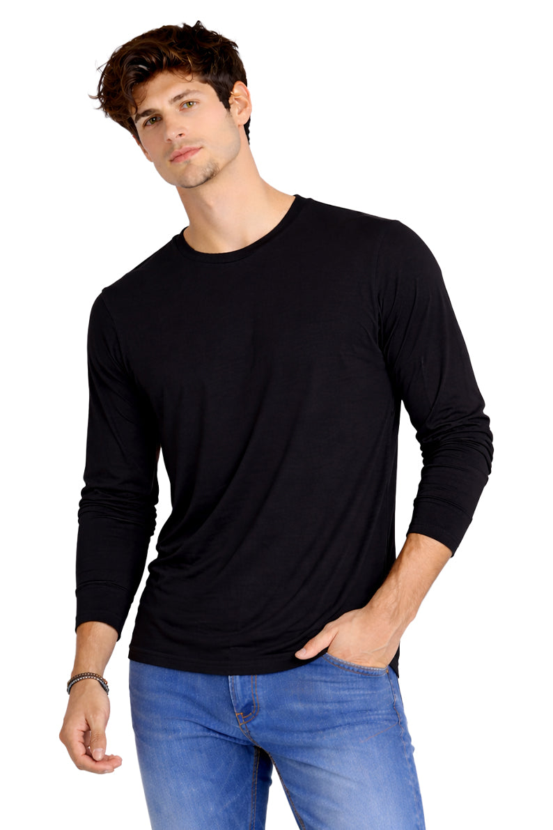 Playera Para Caballero Ml Negro