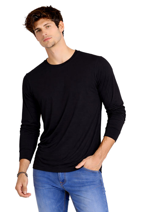 Playera Para Caballero Ml Negro