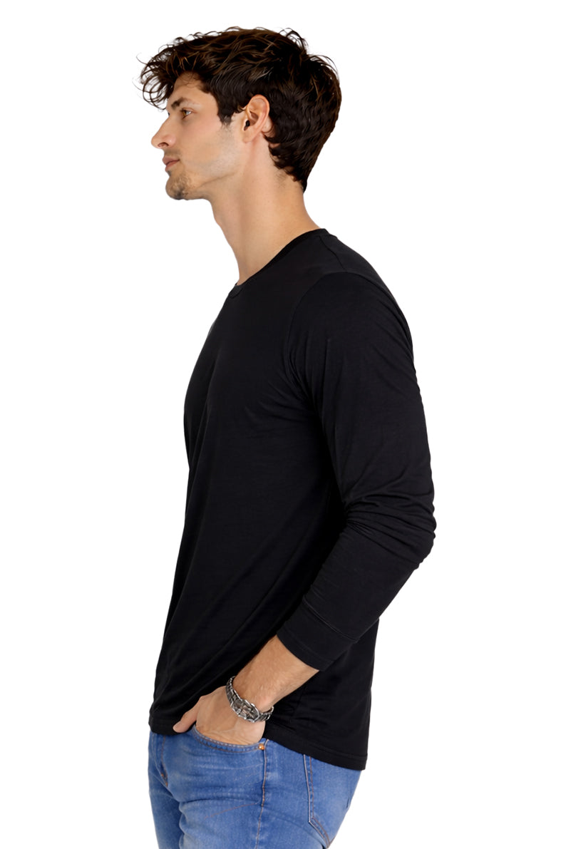 Playera Para Caballero Ml Negro