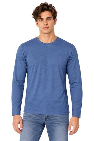 Playera Manga larga básica Azul