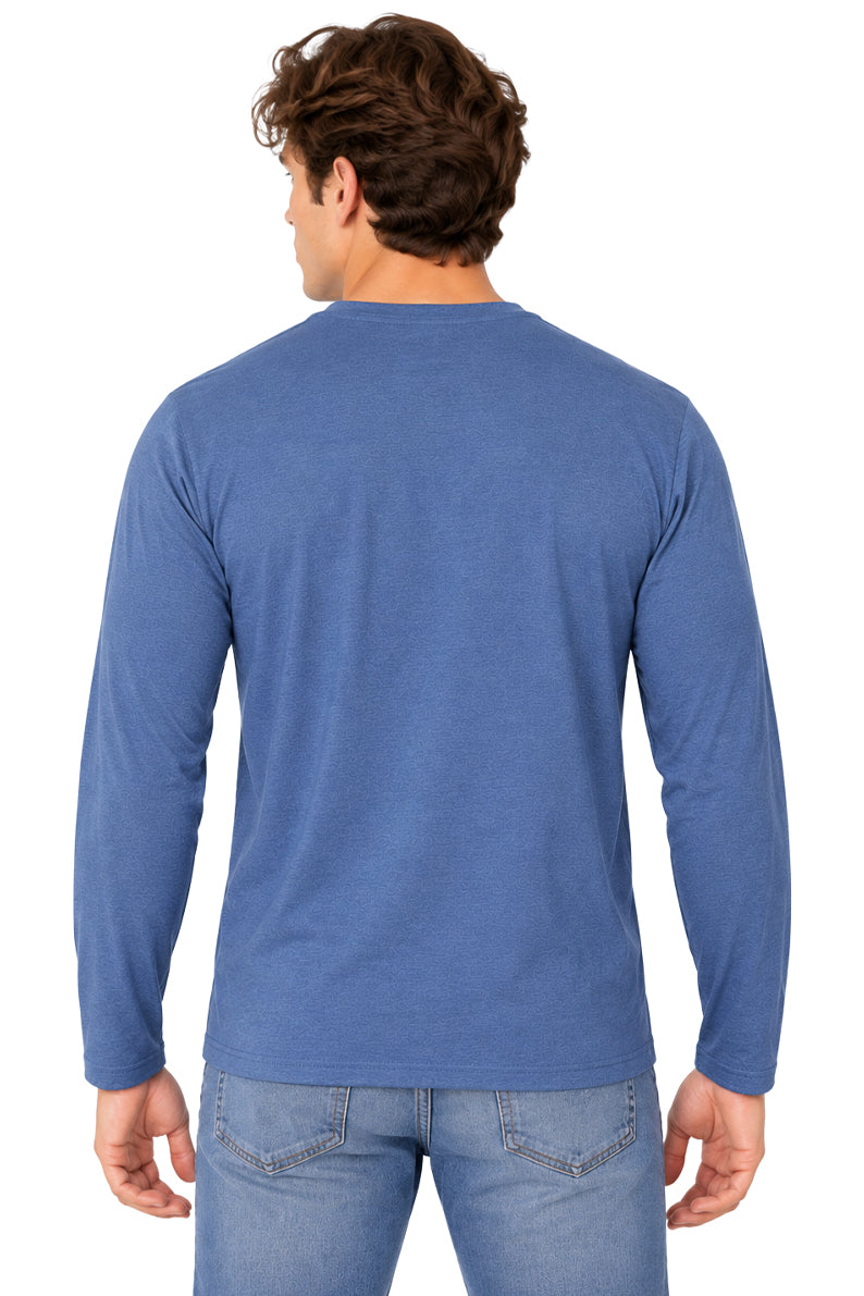 Playera Manga larga básica Azul