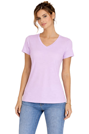 Playera Dama Básica Cuello V Zara/Rosa