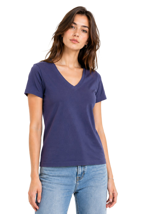 Playera Básica cuello V Skipperblue