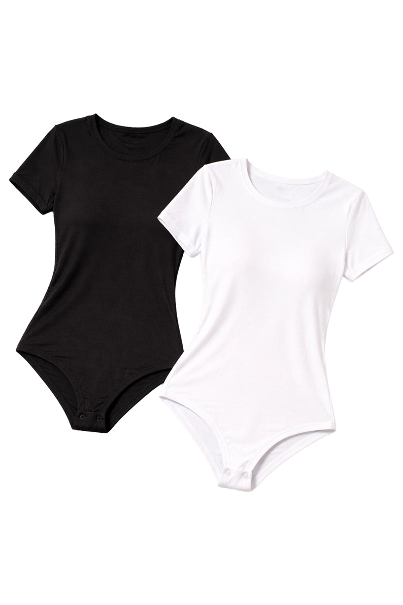 Body Manga Corta Negro