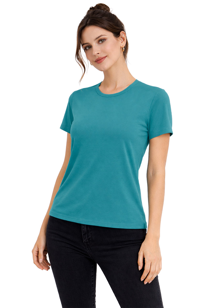 Playera Básica Cuello Redondo Viridian/Green