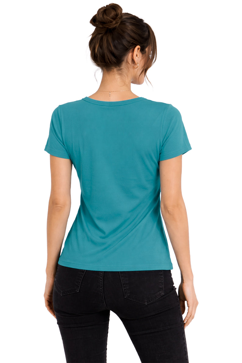 Playera Básica Cuello Redondo Viridian/Green