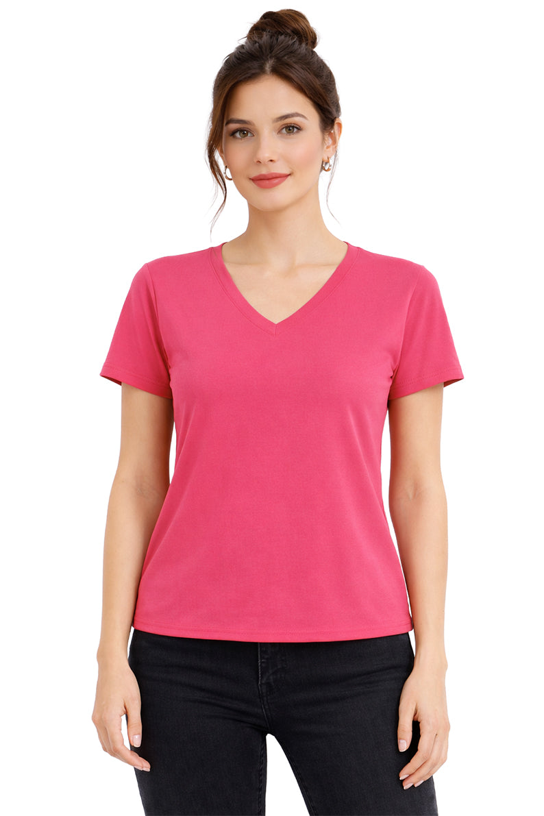 Playera Básica Cuello V Azalea