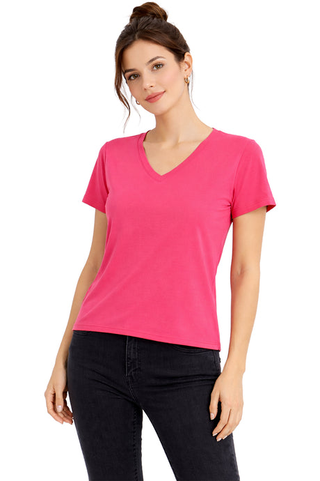 Playera Básica Cuello V Azalea