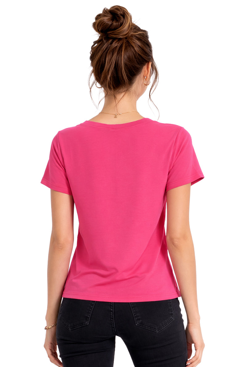 Playera Básica Cuello V Azalea