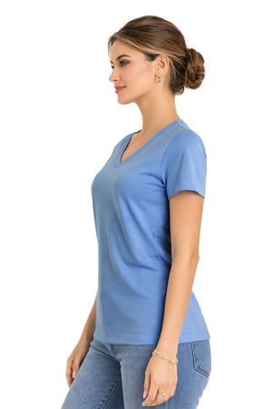 Playera Básica Cuello "V" Bonnie/Blue