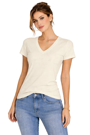 Playera Básica Cuello V Whi