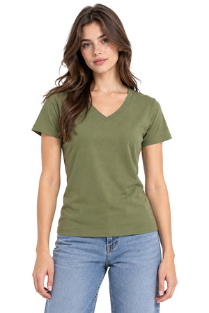 Playera básica cuello V Green
