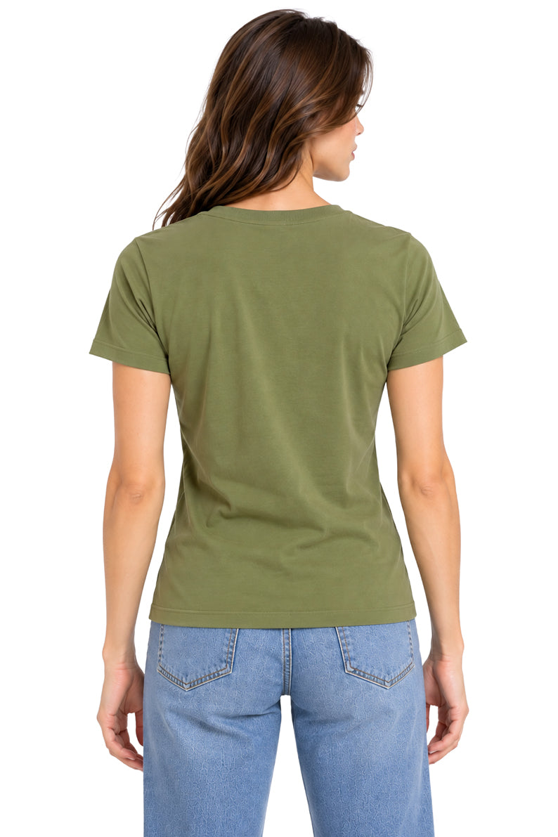 Playera básica cuello V Green