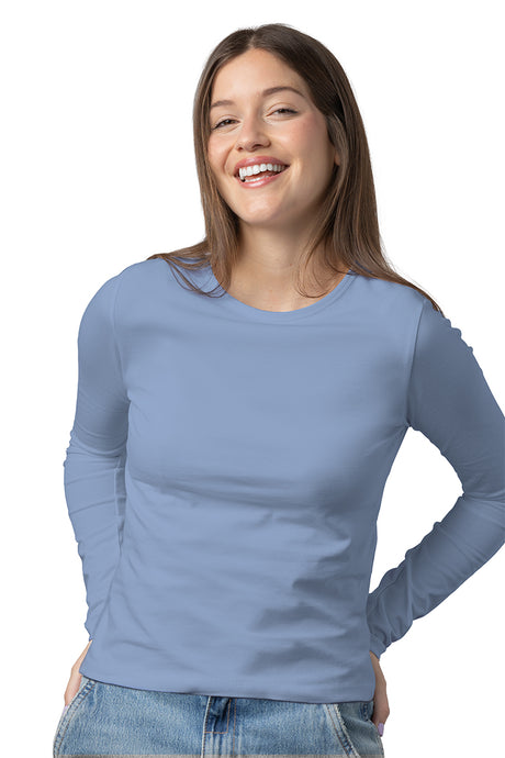 PLAYERA DAMA ML / CUELLO REDONDO LICRA DREAMBLUE (9004788285663)