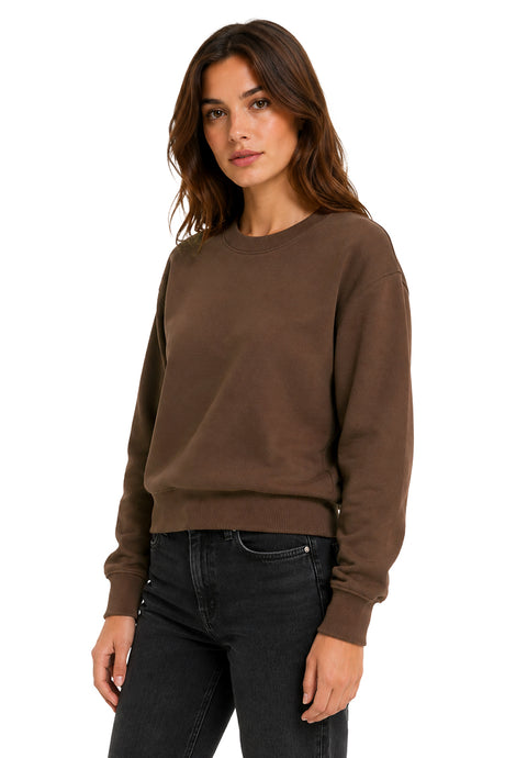 Sudadera básica Café