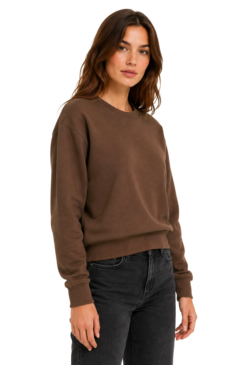 Sudadera básica Café
