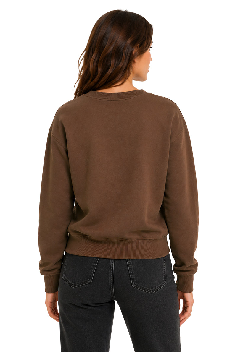 Sudadera básica Café