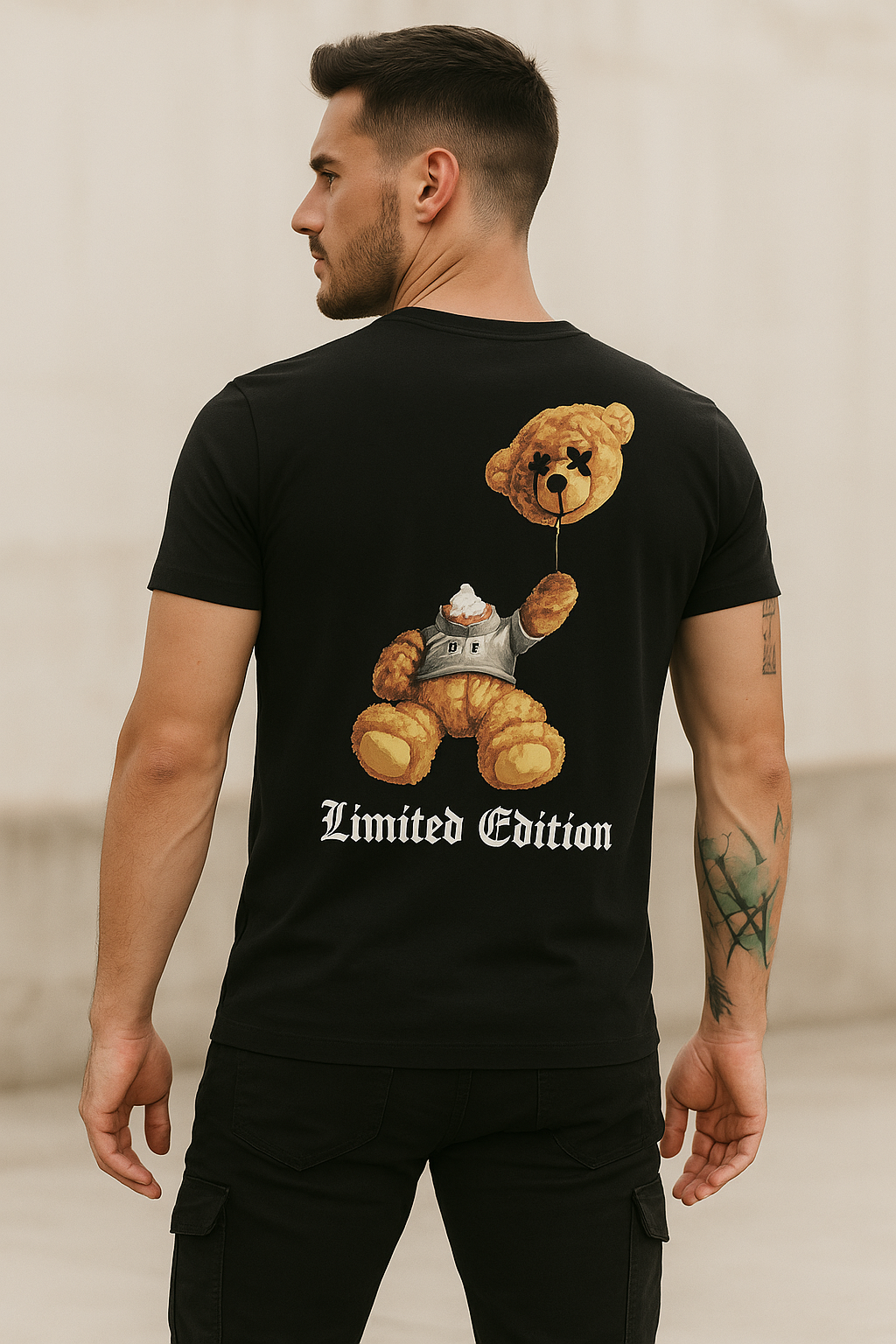 Playera Caballero MC  / OSO GLOBO NEGRO (8969311486175)