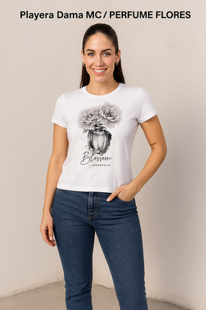 Playera Dama MC / PERFUME FLORES (8923100512479)