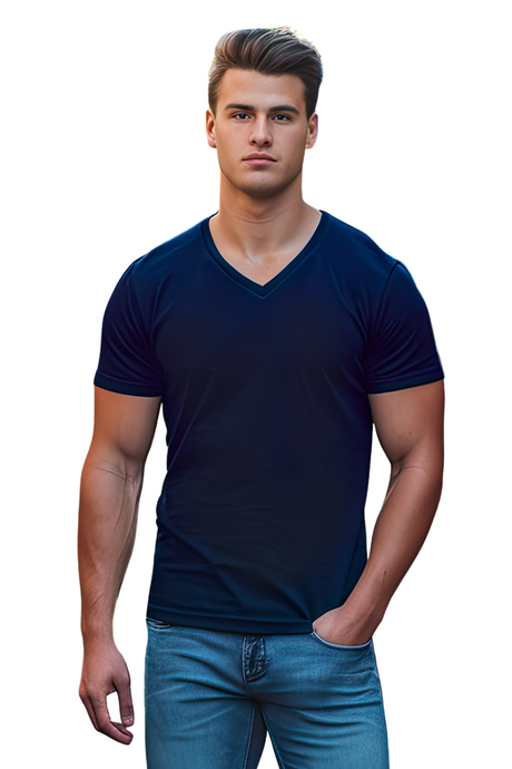 Playera BASICA CUELLO V (8648204845279)
