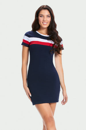 Vestido Dama MC / FRANJAS EN PECHO (3511326244887)