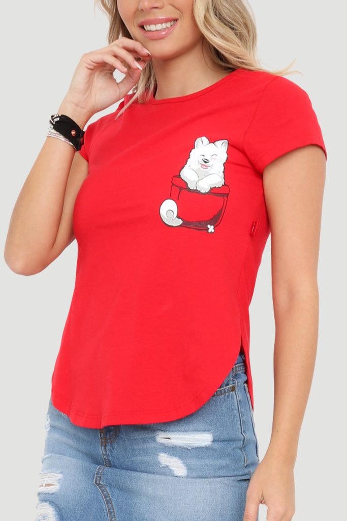 Playera Dama MC / BOLSA PERRITO (4168899297303)